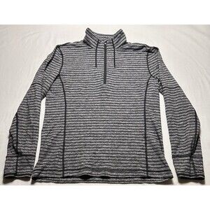 Lululemon 1/2 Zip Striped Heather Athletic  Pullover Gray Men’s *READ